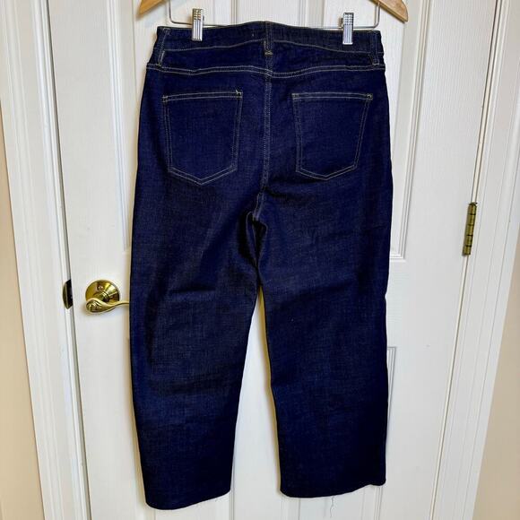 Oliver Logan Aberdeen 30 Petite High Rise Wide Leg Crop Jeans Timbers NWT - Picture 3 of 4